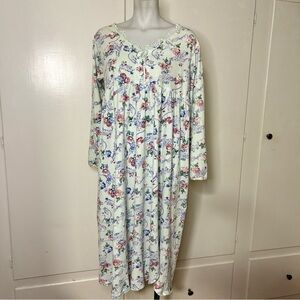 Vintage 90s Body Tease Floral Cotton Cottagecore Night gown House Dress